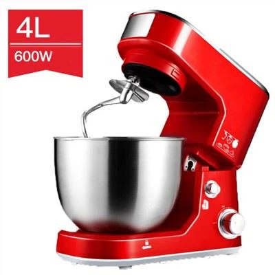 Kuhinjski Hot Products Stalak za zdjelu od nehrđajućeg čelika, Mješalica za tijesto 4L 600W