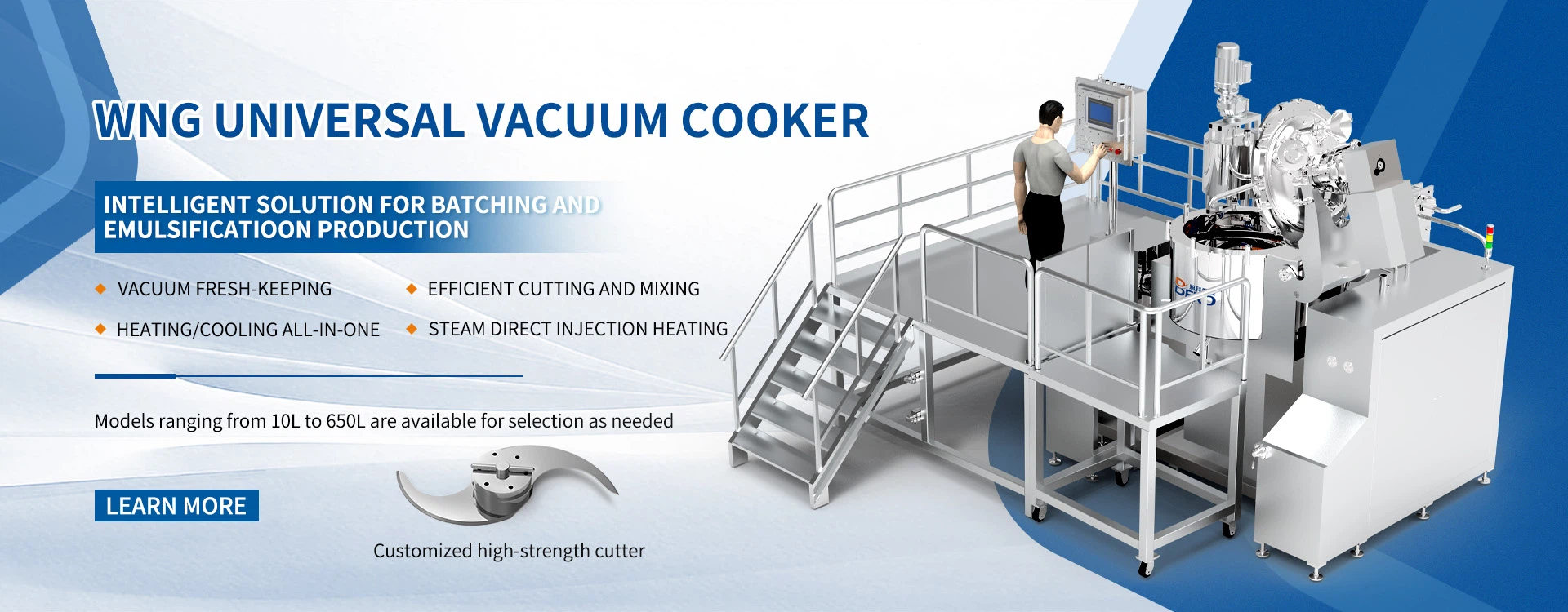 Vacuum universal cooker,processed cheese making machine